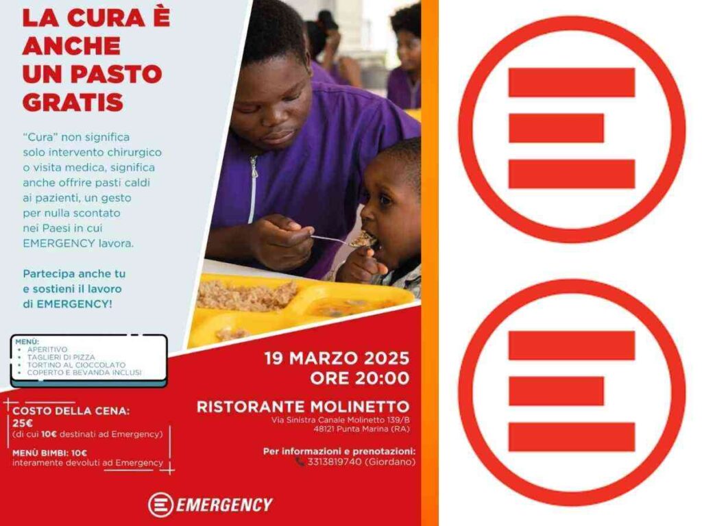 Cena di solidarietà per Emergency a Ravenna. 100 cene per Emergency: evento di solidarietà a Punta Marina. A Ravenna una serata speciale per aiutare Emergency. 
