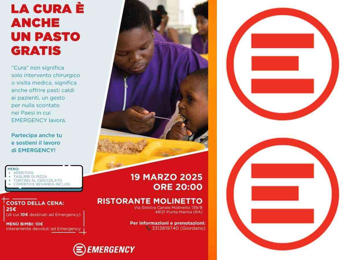 Cena di solidarietà per Emergency a Ravenna. 100 cene per Emergency: evento di solidarietà a Punta Marina. A Ravenna una serata speciale per aiutare Emergency.