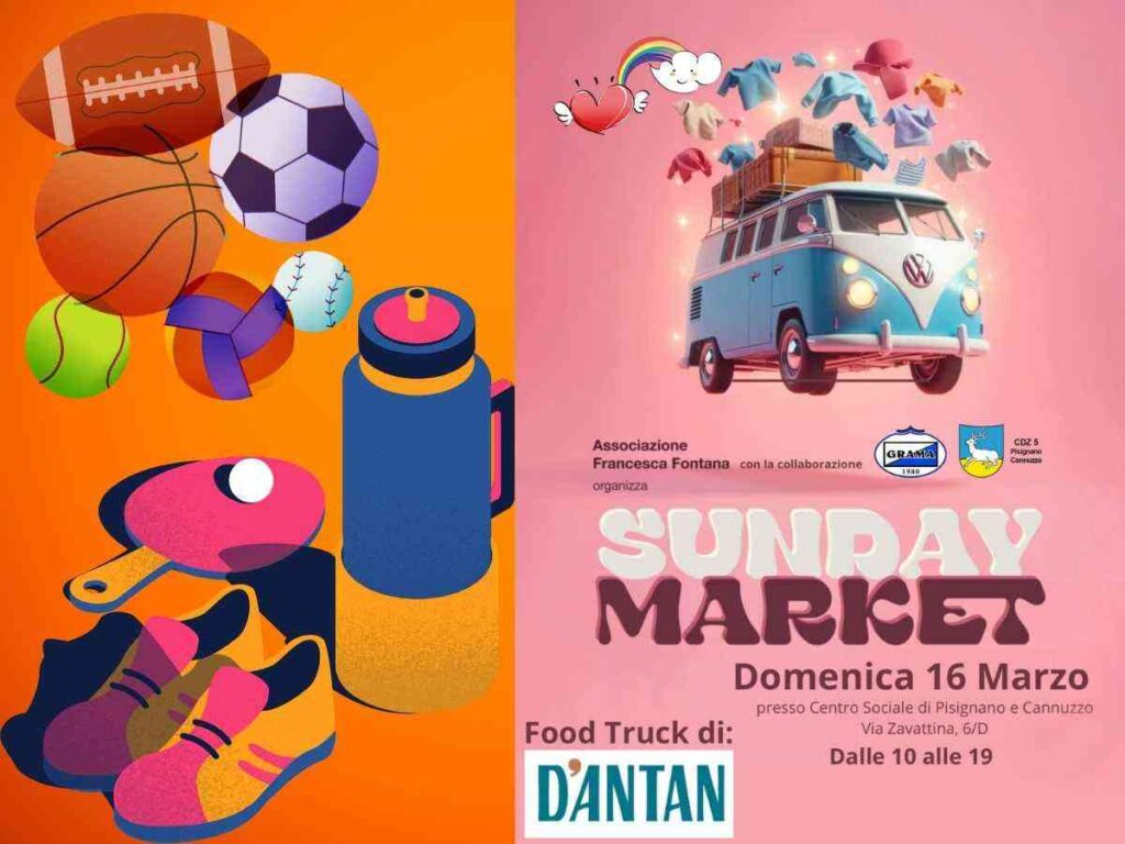 Pisignano-Cannuzzo ospita il Sunday Market: un evento all’insegna del riuso. Seconda edizione del Sunday Market: il mercatino del riuso cresce. Il Centro Sociale di Pisignano-Cannuzzo si riempie di oggetti e sostenibilità. Un evento dedicato all’economia circolare: arriva il Sunday Market.