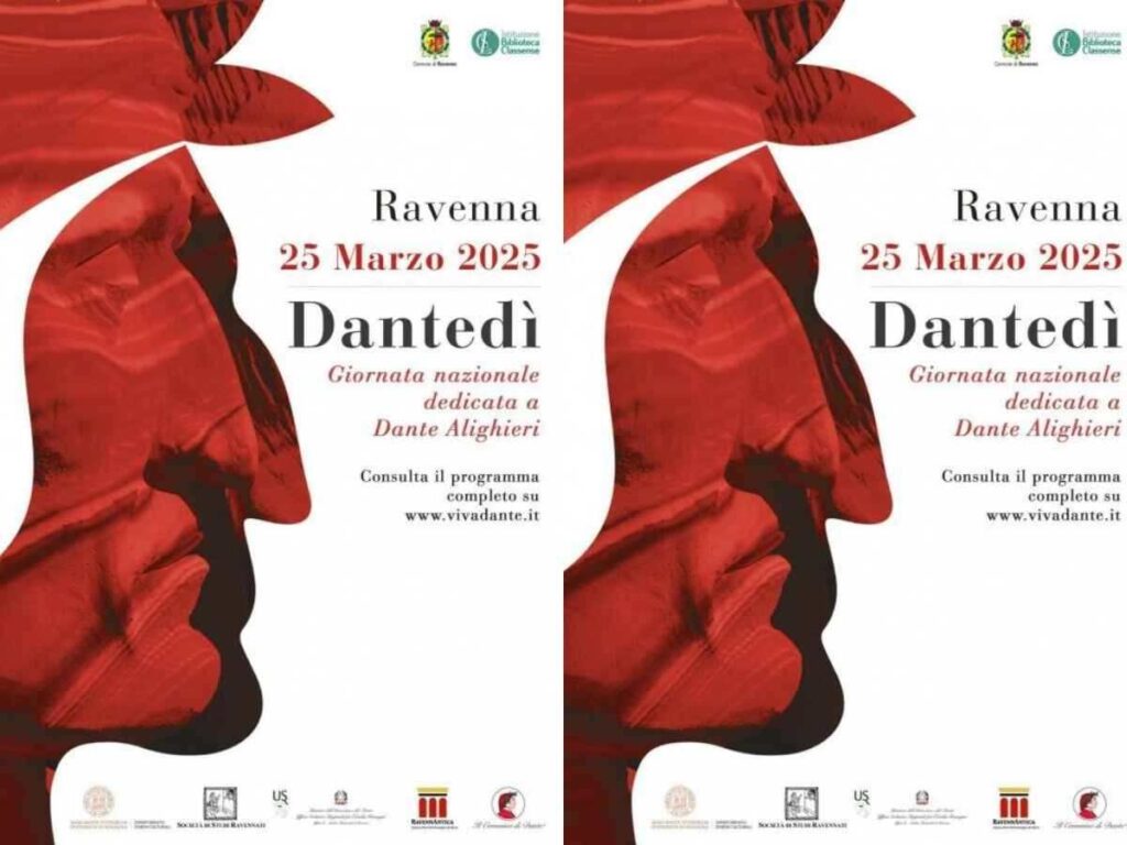Eventi culturali e visite guidate per il Dantedì a Ravenna. Il 25 marzo Ravenna rende omaggio a Dante Alighieri. Dante protagonista a Ravenna nel giorno del Dantedì. La città di Ravenna tra cultura e memoria per il Dantedì.