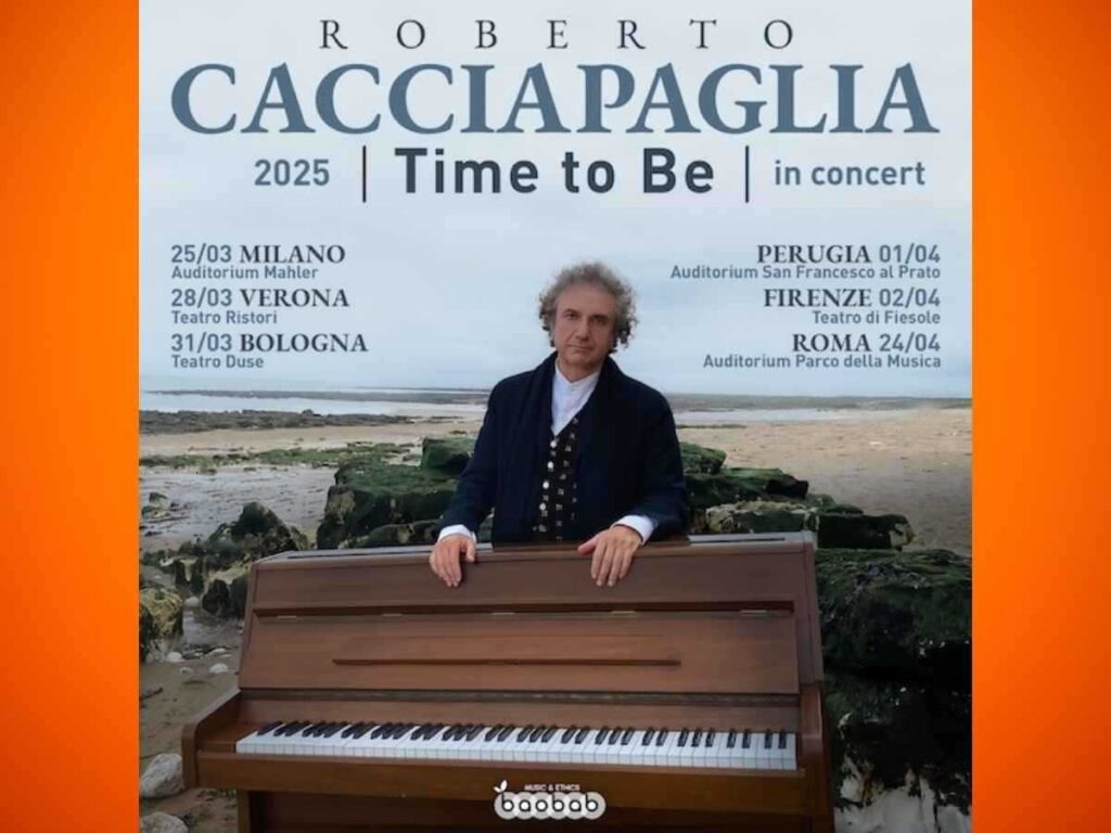 Roberto Cacciapaglia in concerto al Teatro Duse di Bologna. Il Time to Be Tour fa tappa a Bologna. Invisible Rainbows e oltre: il viaggio musicale di Cacciapaglia.