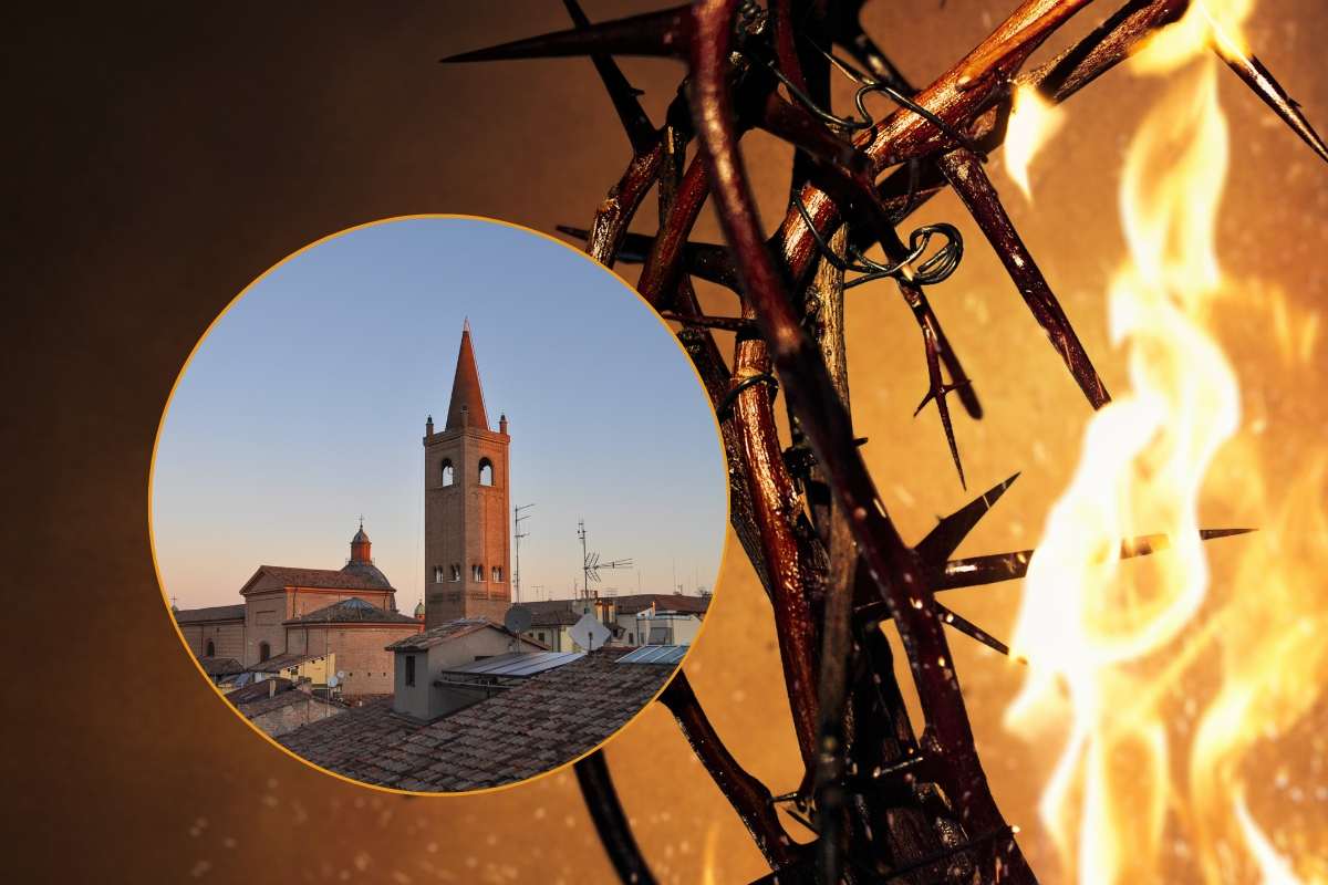 Forlì, fiamme e legno