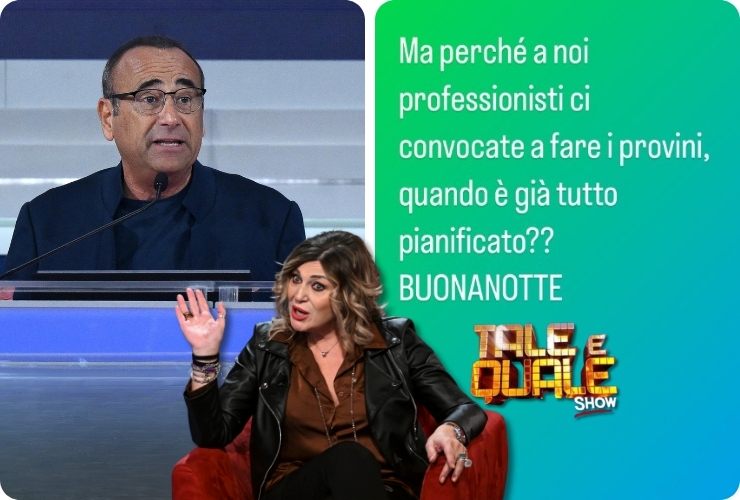 Carlo Conti, Nadia Rinaldi, logo Tale e Quale Show